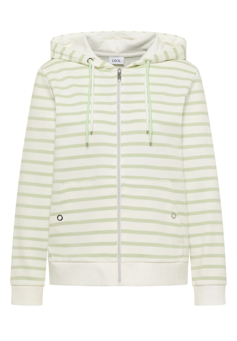 Langarm Jacke mit Kapuze und Struktur