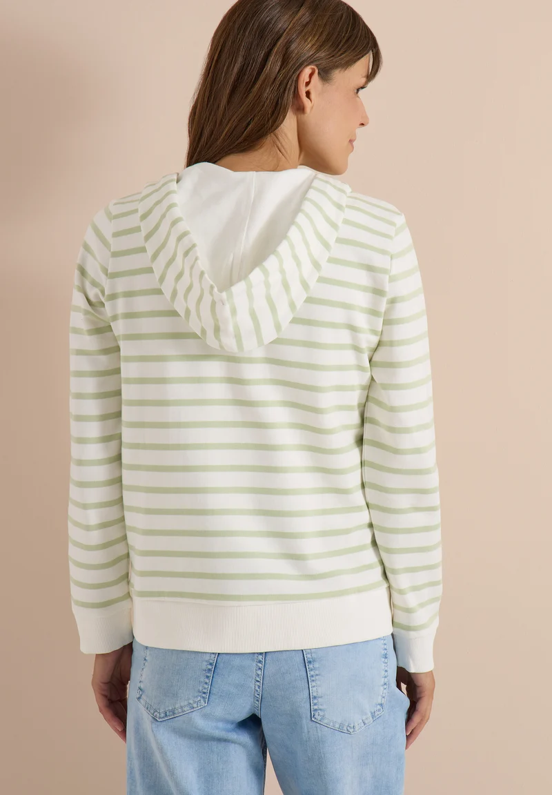 Langarm Jacke mit Kapuze und Struktur