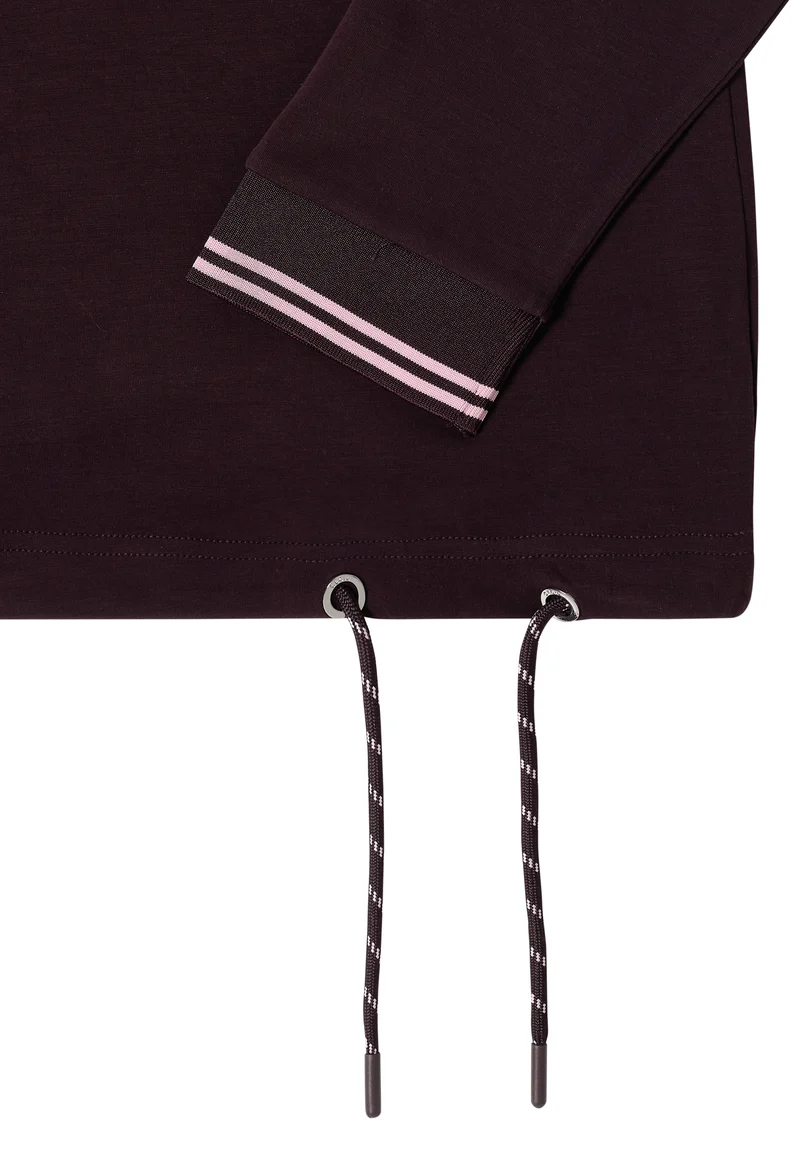 Langarm Shirt mit Stehkragen und Wording