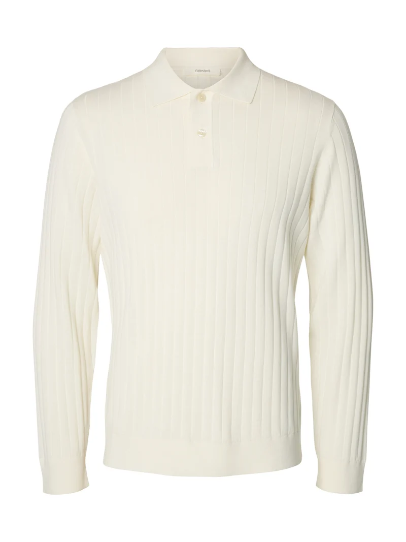 SLMTORINO LS KNIT RIB POLO NOOS