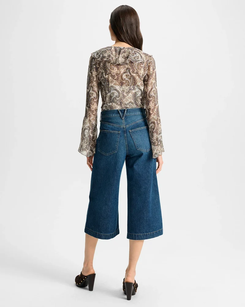 Kyrie Silk Blouse Dove Multi