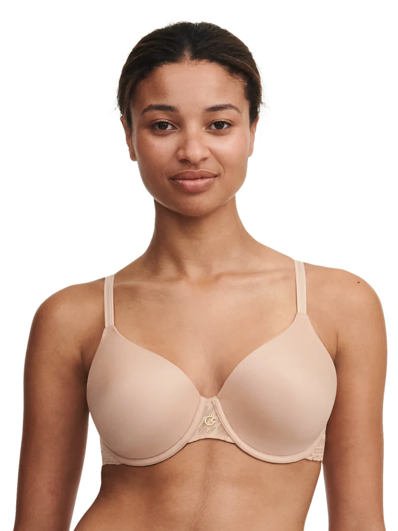 Chantelle – Impression Bedeckender T-Shirt-BH Clay Nude