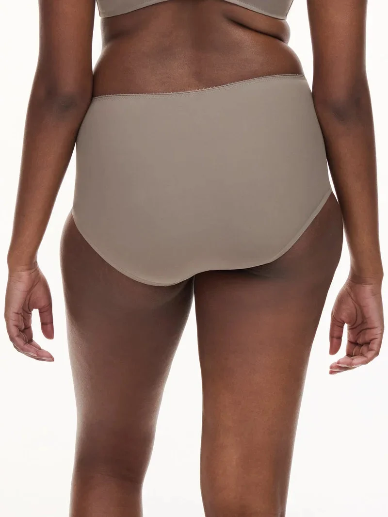 Chantelle - Intrigue Slip mit hoher Taille und Halt, Safarigrau