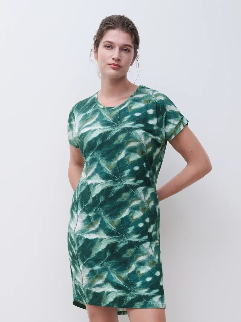 Femilet - Yara Big Shirt Langarm Farbverlauf Blätter