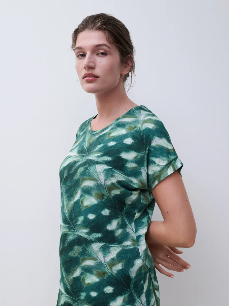Femilet - Yara Big Shirt Langarm Farbverlauf Blätter