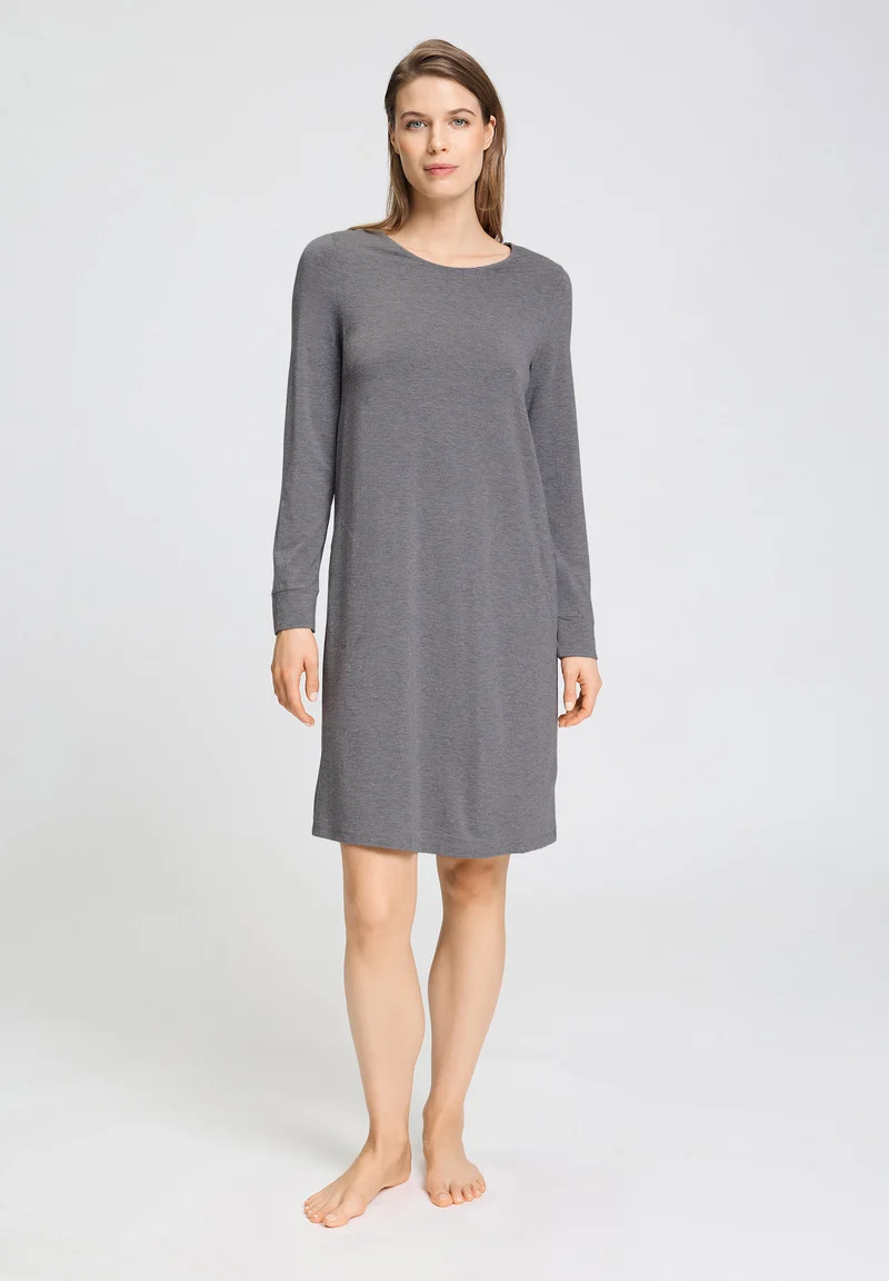 Natural Elegance L/SLV Nightdress 100cm | stone melange 074831-073169