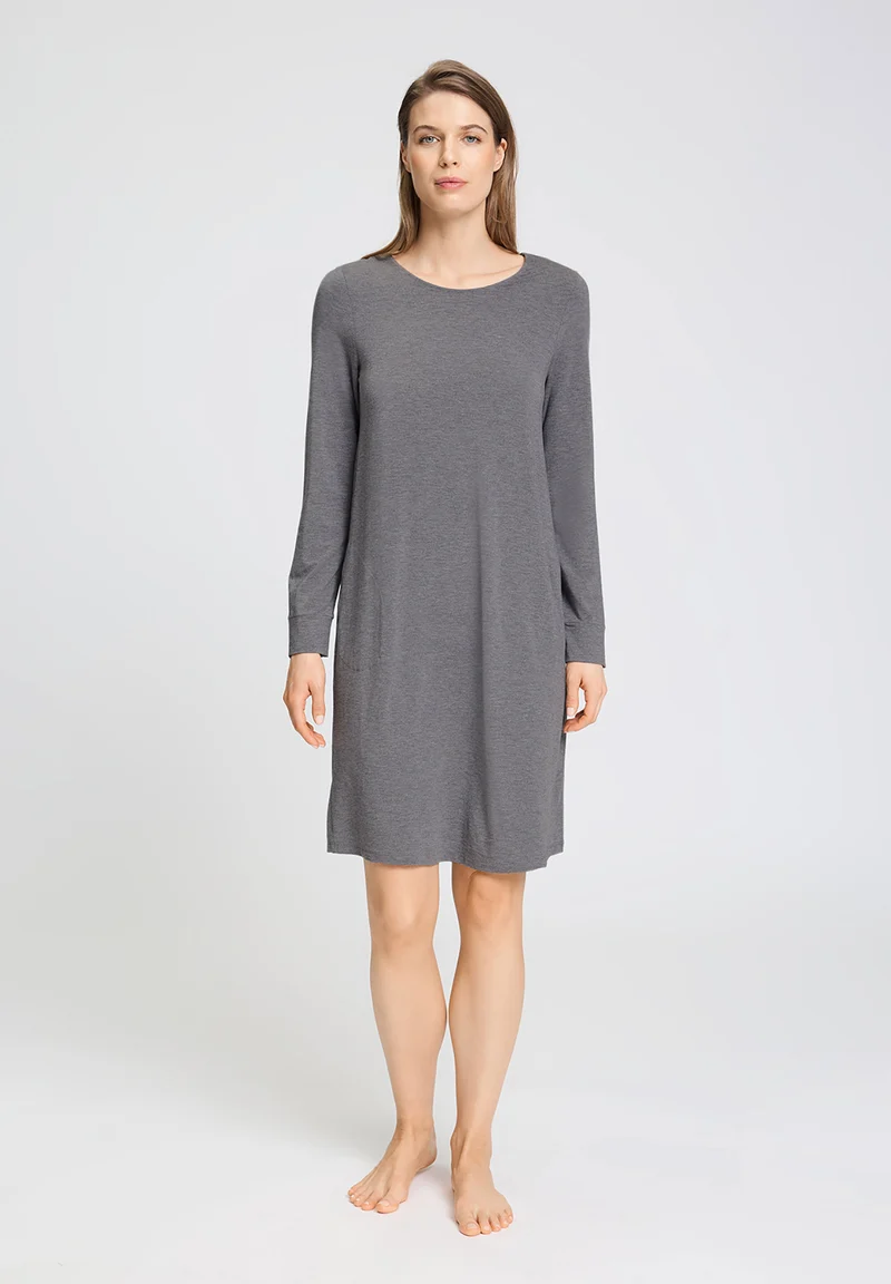 Natural Elegance L/SLV Nightdress 100cm | stone melange 074831-073169