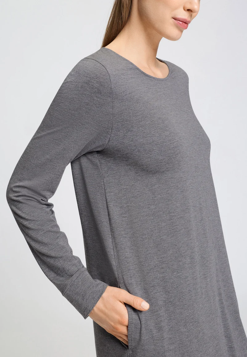 Natural Elegance L/SLV Nightdress 100cm | stone melange 074831-073169