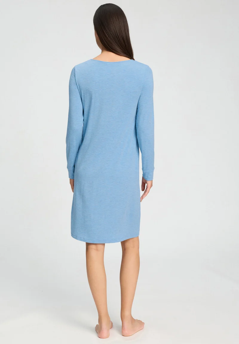Natural Elegance L/SLV Nightdress 100cm | bluebird melange 074831-073160