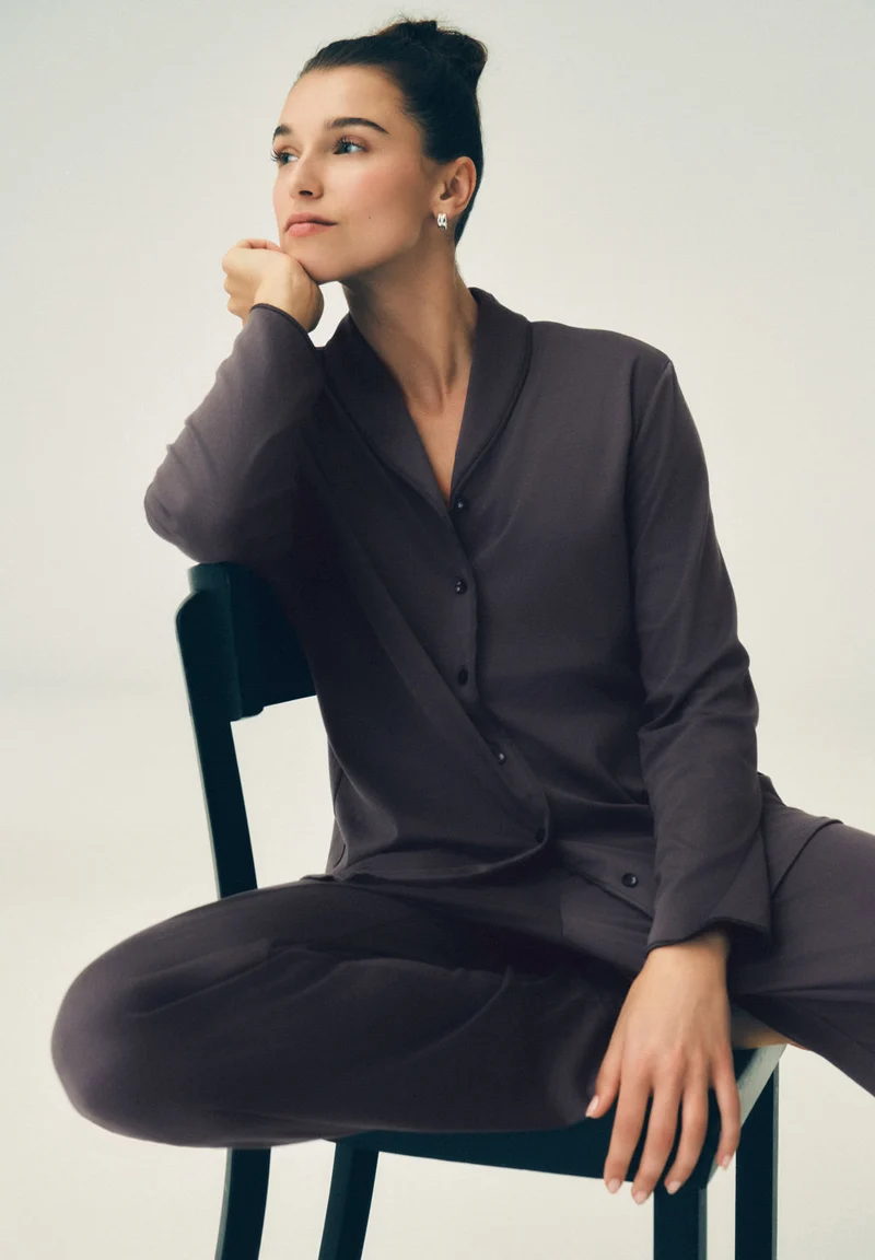 Cotton Silk L/SLV Pajama | boulevard 074828-072687