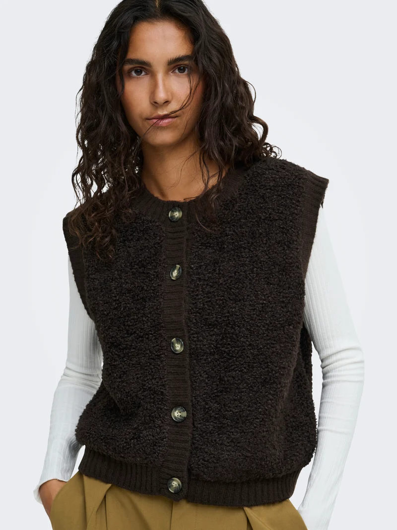 JDYEIRA LIFE S/L ON BUTTON VEST KNT NOOS