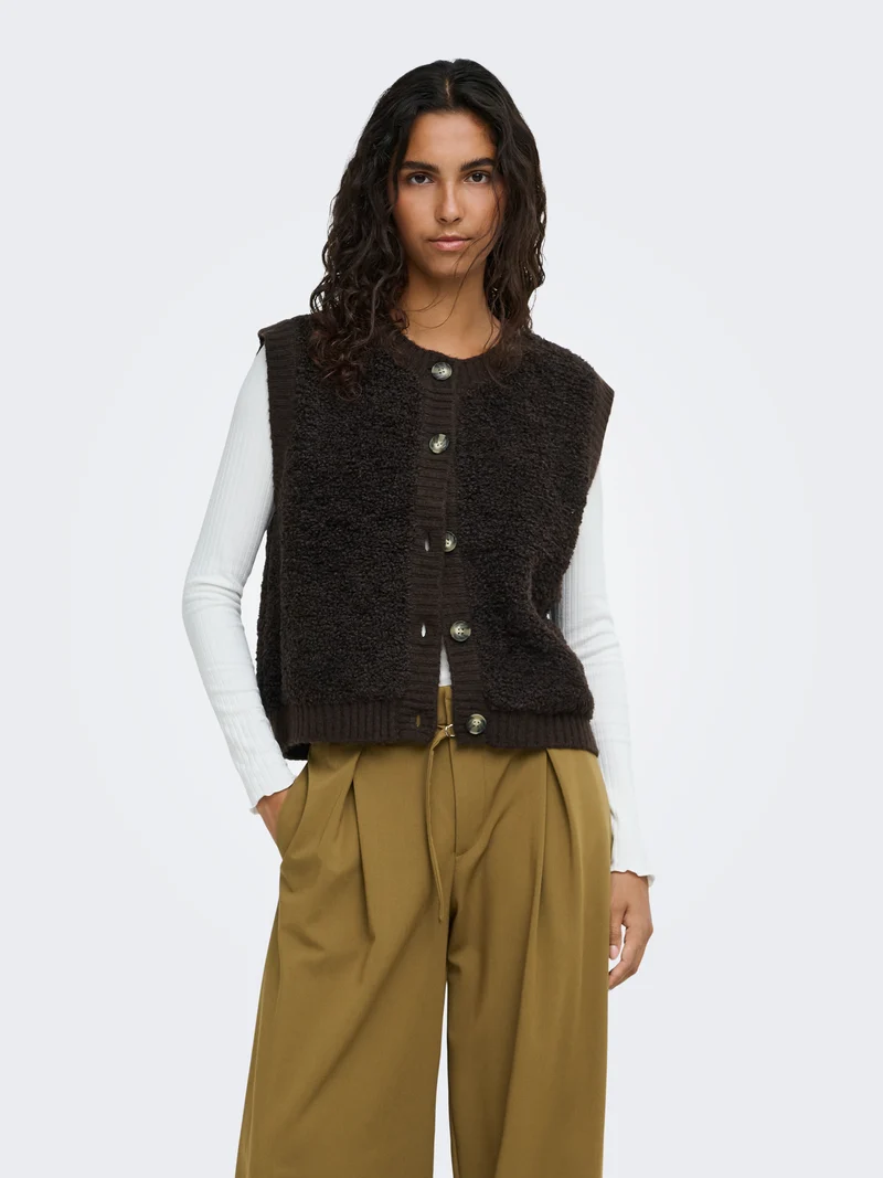 JDYEIRA LIFE S/L ON BUTTON VEST KNT NOOS