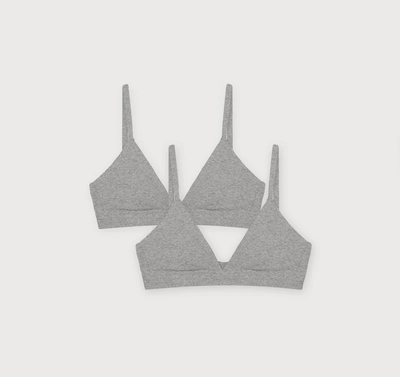 Core Rib Triangle Bralette 2-Pack