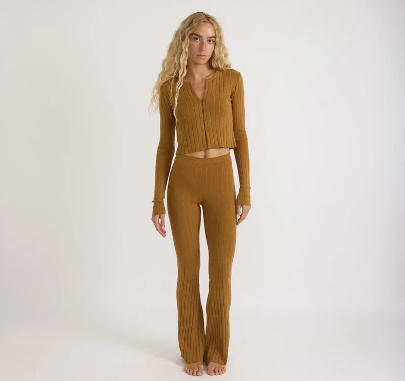 Soft Knit Rib Crop Cardigan