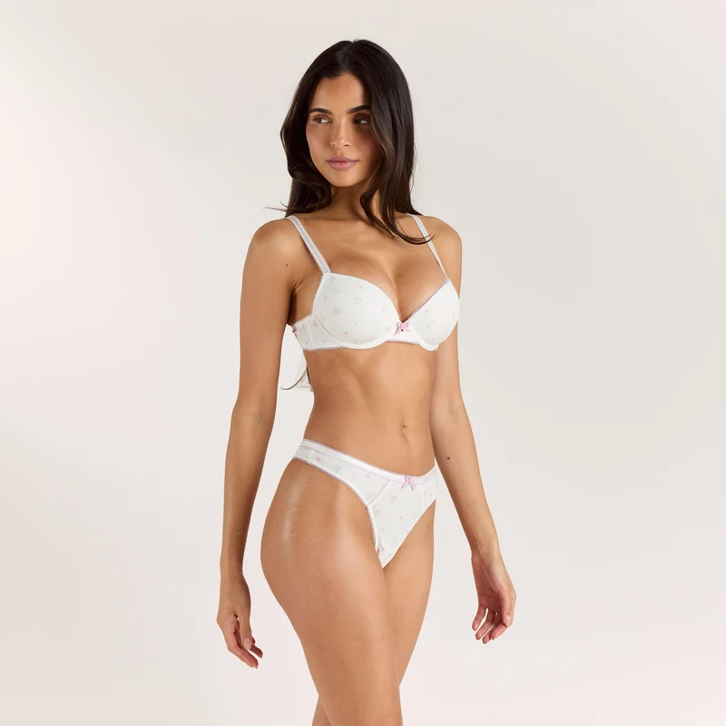 Rosie T-Shirt Bra - White Floral