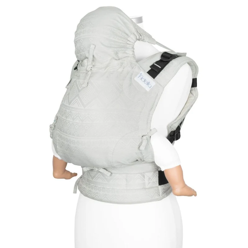 Fidella Fusion - Babytrage mit Fullbuckle - Cubic Lines/Hellgrau - Baby