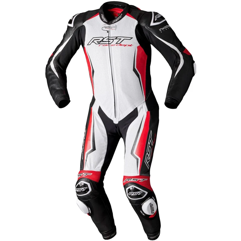 RST V4.1 Evo Kangaroo 1-Teiler Lederkombi mit Airbag-System Weiss / Rot / Schwarz