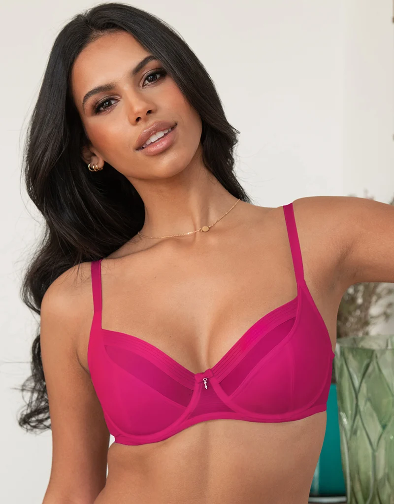 Pour Moi Viva Luxe Full Cup Bra Raspberry
