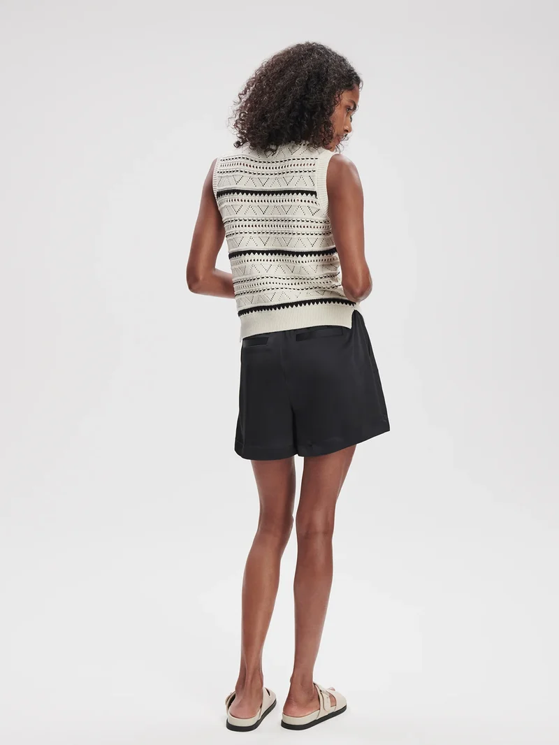 Athena Pointelle Knit Vest