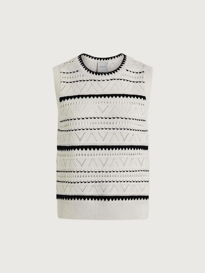 Athena Pointelle Knit Vest