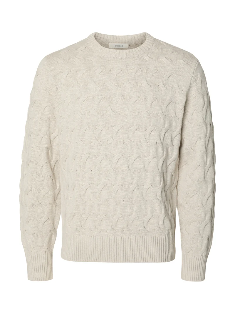 SLMCARLOS LS CABLE CREW NECK NOOS