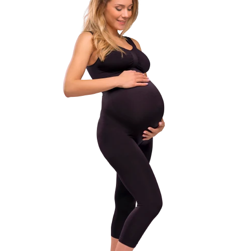 Carriwell Umstandsleggings mit Stützfunktion – 3/4-Länge – Schwarz