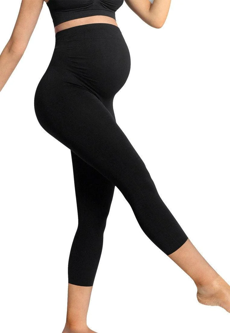 Carriwell Umstandsleggings mit Stützfunktion – 3/4-Länge – Schwarz