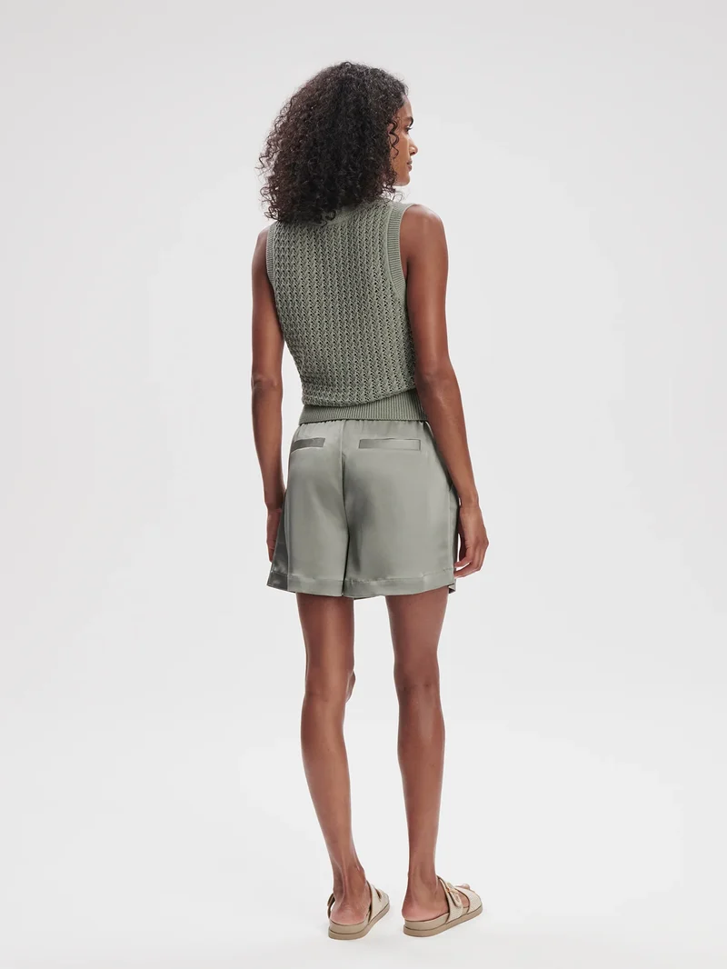 Ferns Open Knit Tank Shadow