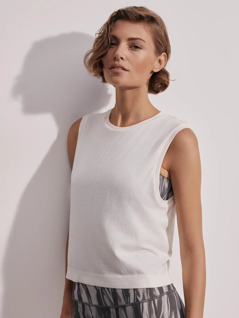 Page Seamless Crop Tank Snow White