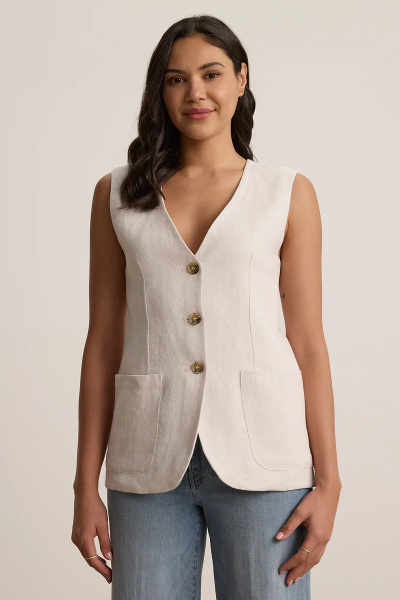 Acie Waistcoat Chalk