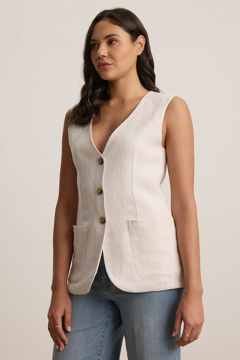 Acie Waistcoat Chalk