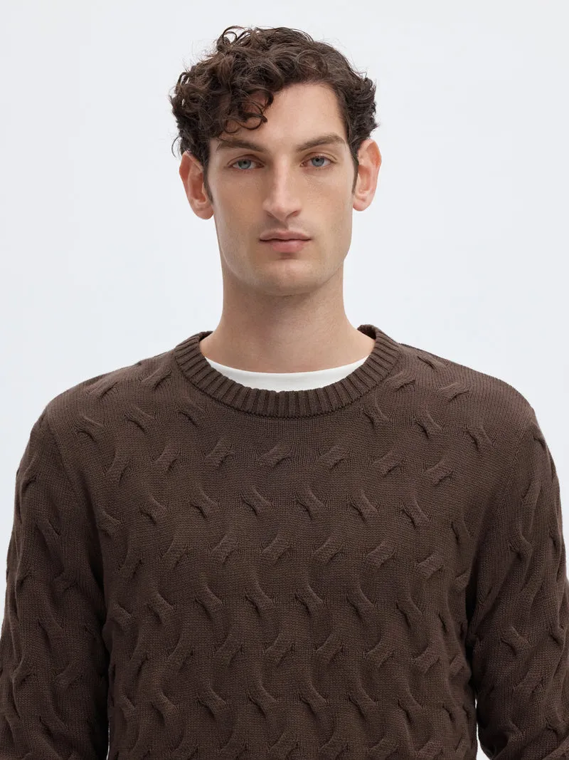 SLMCARLOS LS CABLE CREW NECK NOOS