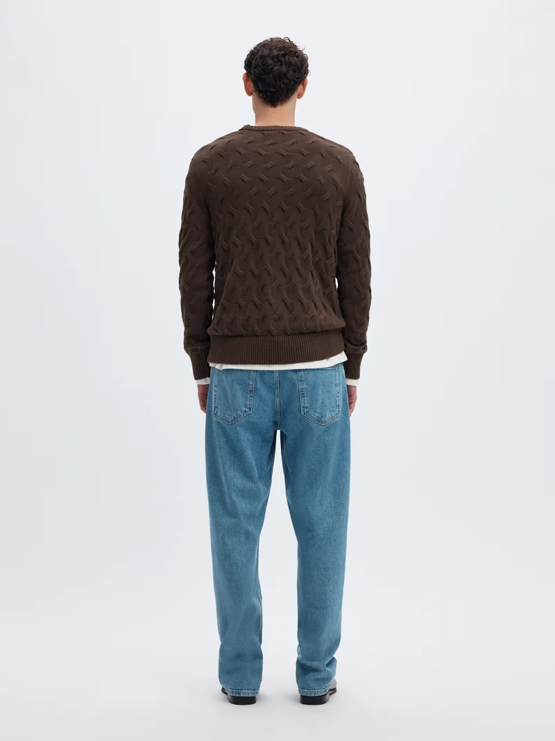 SLMCARLOS LS CABLE CREW NECK NOOS