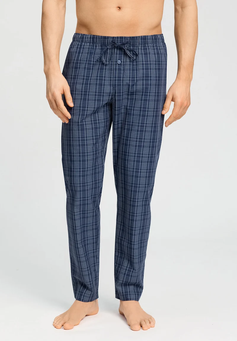 Night & Day Long Pants | checked blue 075114-073131
