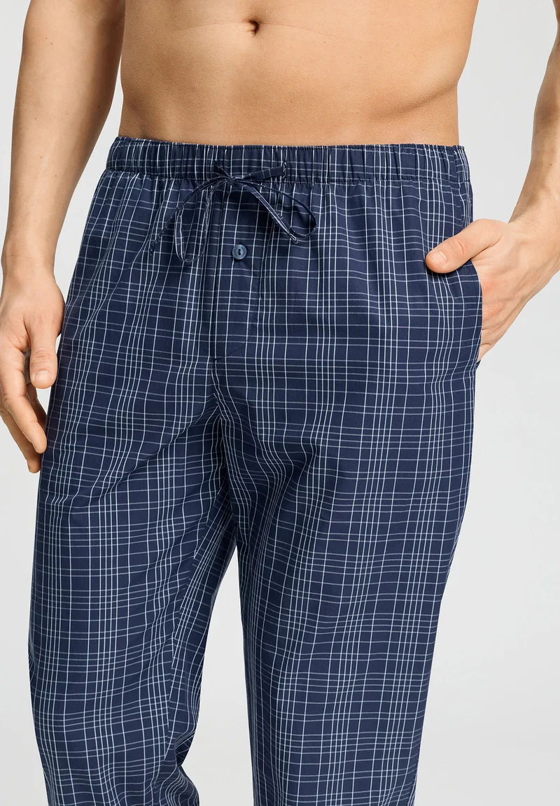 Night & Day Long Pants | checked blue 075114-073131