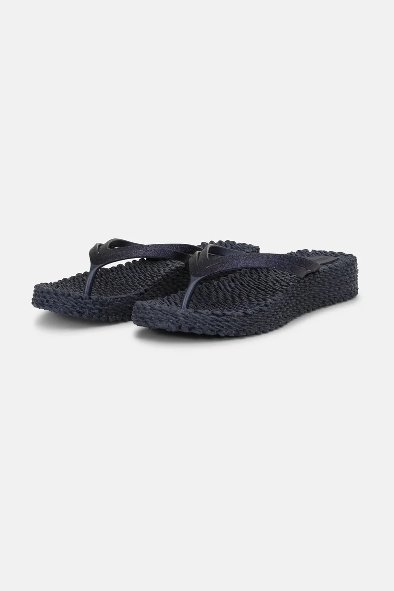 Platform Flip Flops Dark Indigo
