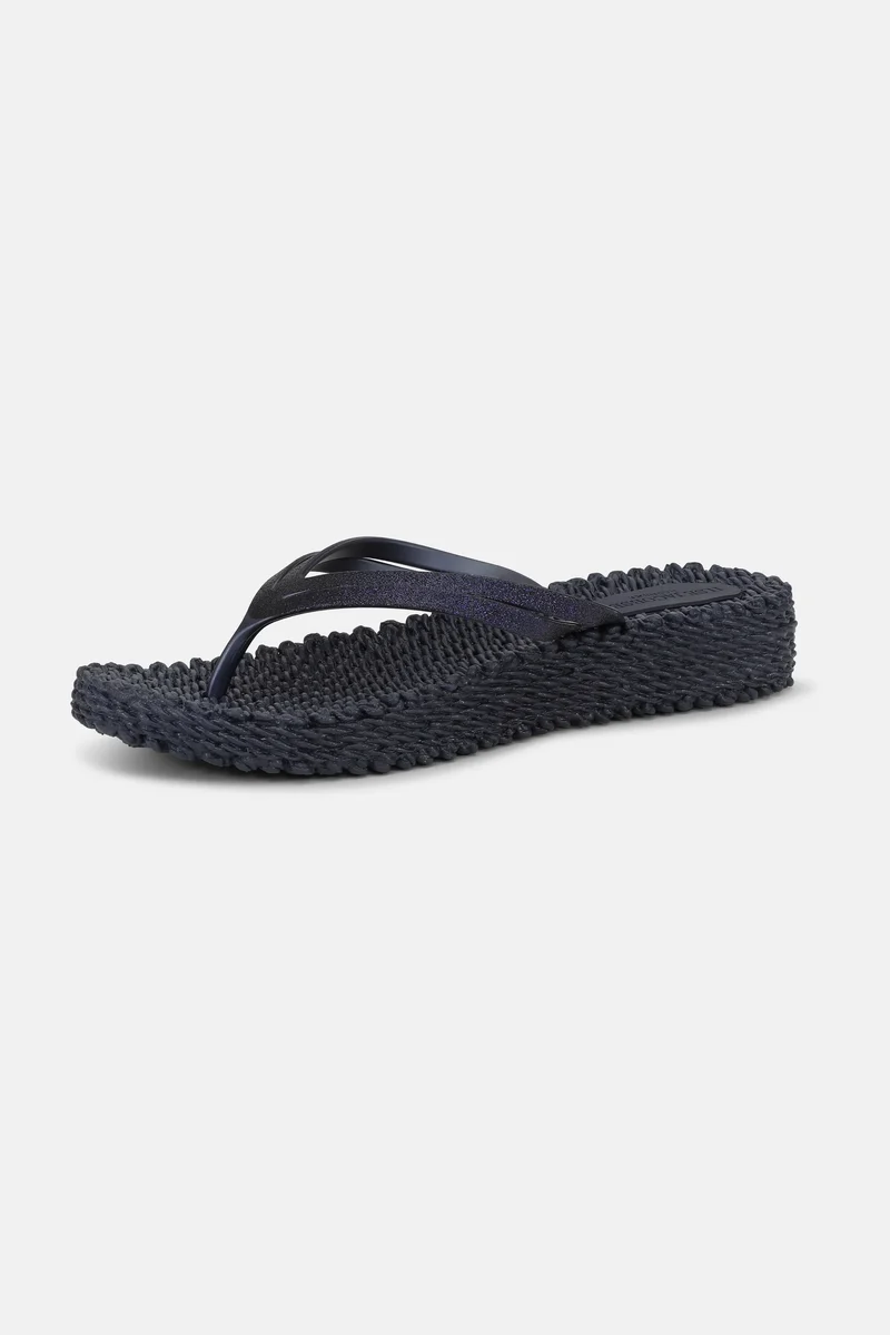 Platform Flip Flops Dark Indigo