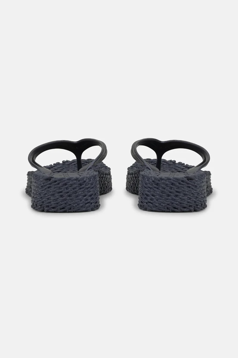 Platform Flip Flops Dark Indigo