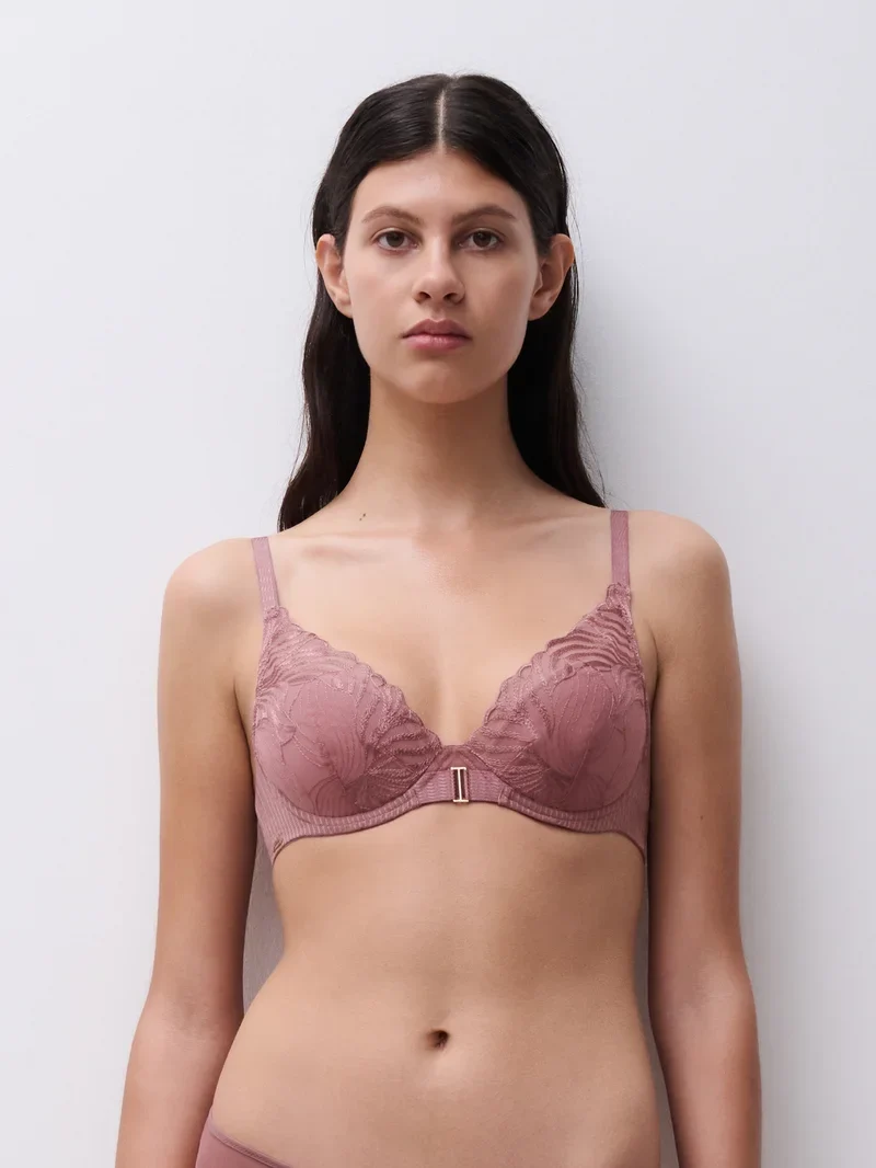 Chantelle – Legend Plunge T-Shirt-BH Rose Des Bois