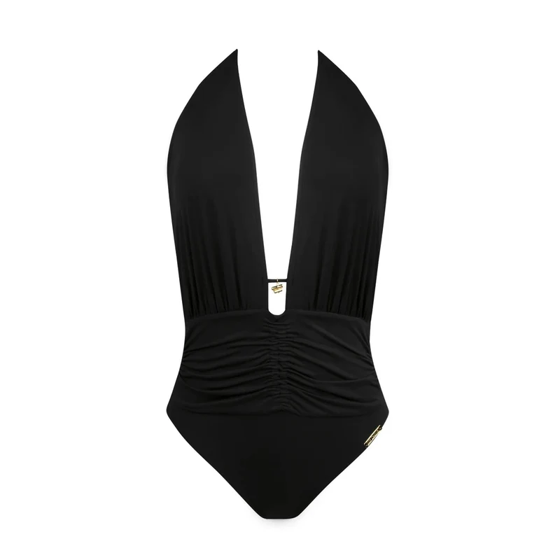 Lise Charmel Bademode - Sublime Drape N/W Seduction Neckholder Badeanzug Schwarz