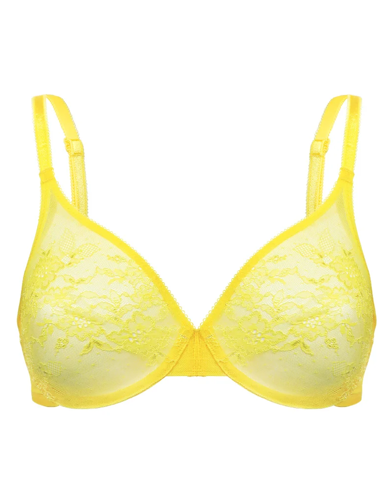 Gossard Glossies Lace Sheer Bra Primrose