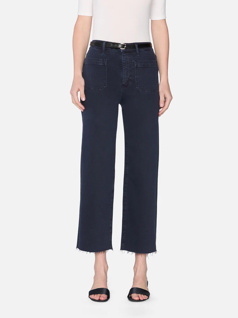 The Anchor Pant Navy Raw Fray