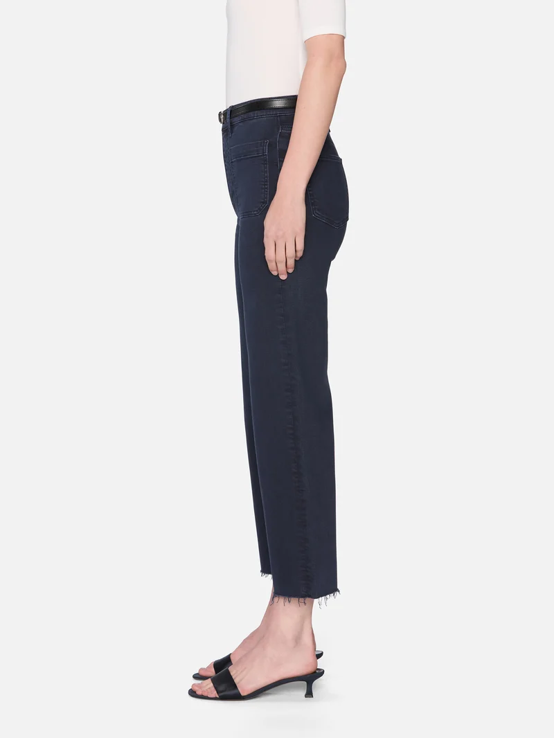 The Anchor Pant Navy Raw Fray