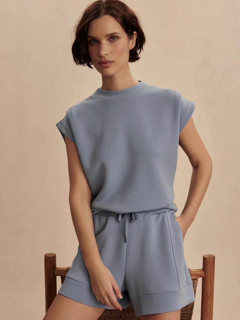 Otis Sleeveless Sweat Rain Blue