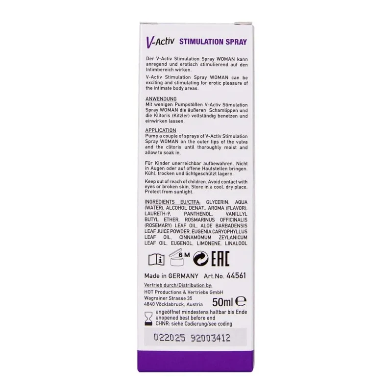 HOT - V-ACTIV STIMULATIONSSPRAY FÜR FRAUEN 50 ML