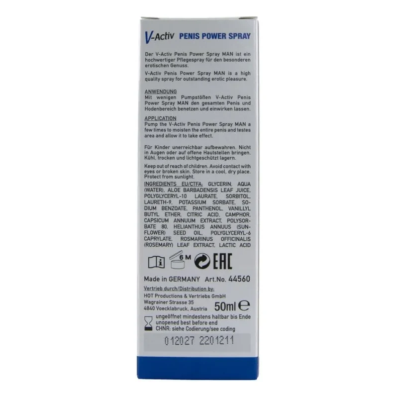 HOT - V-AKTIV PENIS-POWER-SPRAY FÜR MÄNNER 50 ML