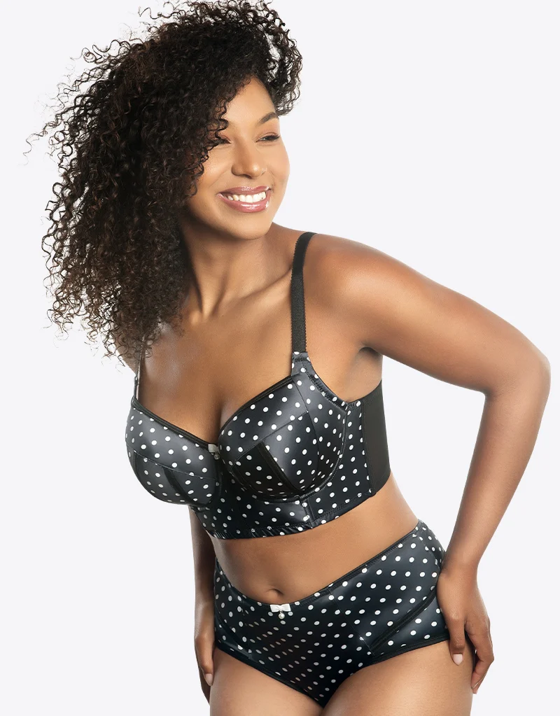 Parfait Charlotte Longline Bra Black Dot