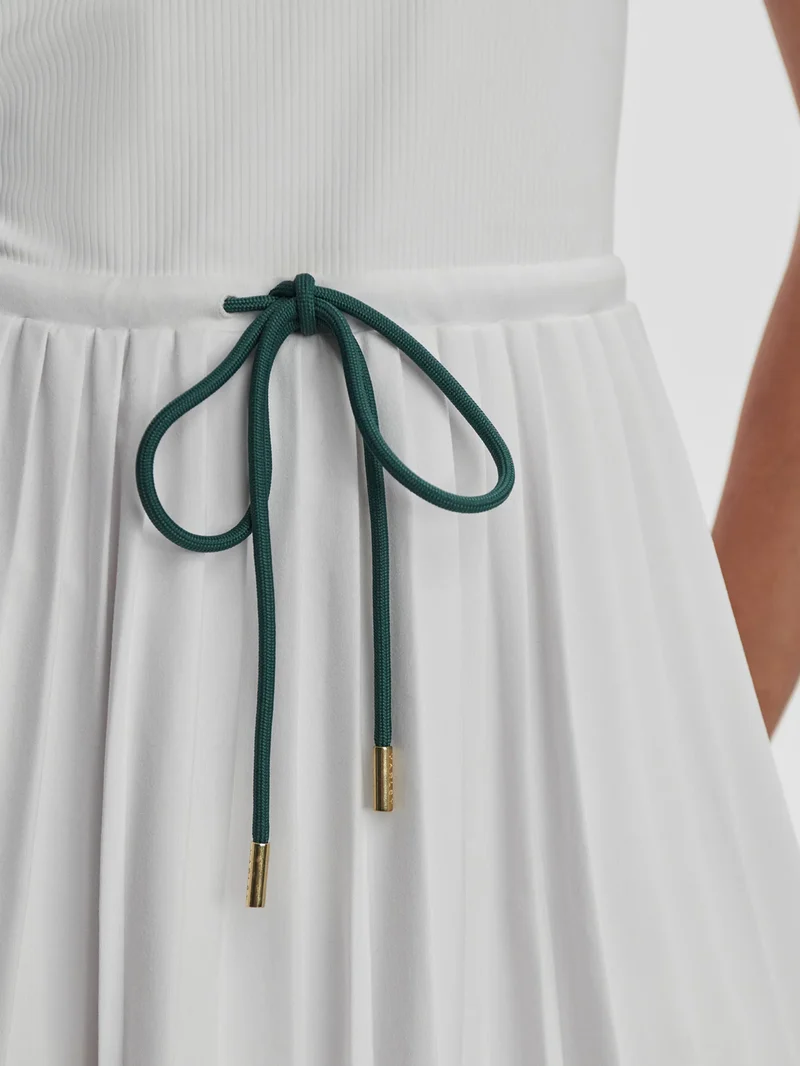 Paloma Court Dress White/ Forest