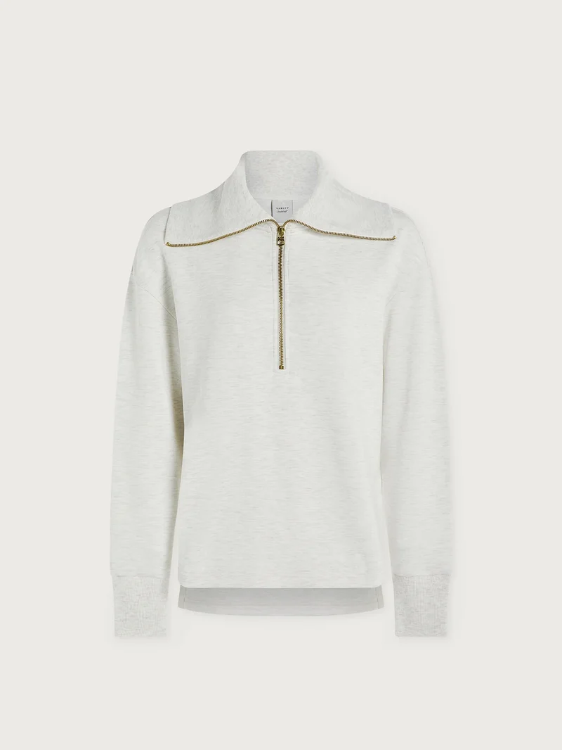 Larson Half Zip Ivory Marl