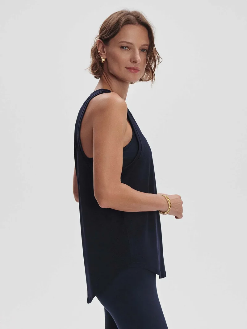 Dacey Longline Tank Navy